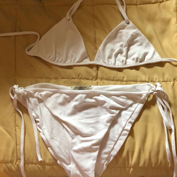 white burberry bikini